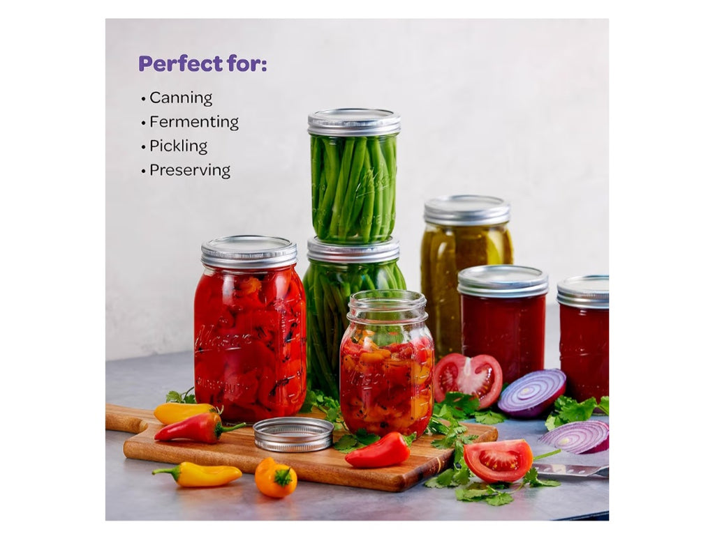 5-Pack 16oz Wide Mouth Mason Jars w/Lids