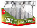 4-Pack 32oz Wide Mouth Mason Jars w/Lids